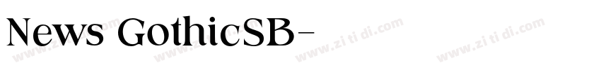 News GothicSB字体转换
